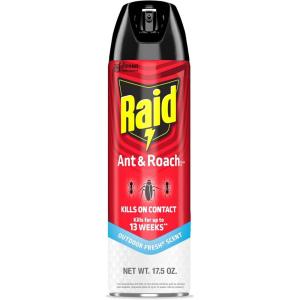 imageRaid Ant ampamp Roach Killer Spray for Listed Bugs Keeps Killing for Weeks Lavender Scent 175 ozFresh Scent