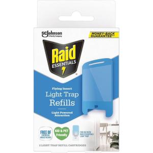 imageRaid Essentials Flying Insect Light Trap Refills 2 Light Trap Refill Cartridges Featuring Light Powered Attraction