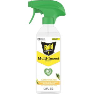 imageRaid Essentials MultiInsect Killer Spray Bottle Child and Pet Safe for Indoor Use Lemongrass Scent 12 fl oz12 Ounce Pack of 1