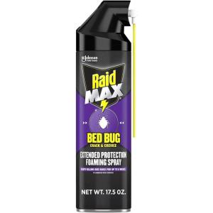 imageRaid Max Bed Bug Crack ampamp Crevice Extended Protection Foaming Spray Kills Bed Bugs for up to 8 weeks on Laminated Woods and Surfaces 175 ozCrack  Crevice Foaming Spray