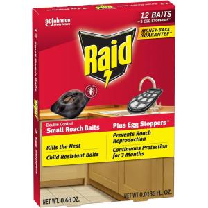 imageRaid Roach Killer Baits Plus Egg Stoppers 12 count