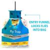 imageRaid Fly Trap for Outdoor Use 6 Pack Disposable Bag with Entry Funnel Preloaded Lure WaterActivated Hanging Bug Catcher for Patios Gardens Trash Areas Picnics Easy to Use amp Discard