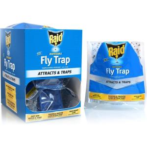 imageRaid Fly Trap for Outdoor Use 6 Pack Disposable Bag with Entry Funnel Preloaded Lure WaterActivated Hanging Bug Catcher for Patios Gardens Trash Areas Picnics Easy to Use amp Discard