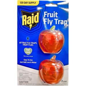 imageRaid Fruit Fly Trap 4 Lures for 120 Days of Protection AppleShaped Reusable Indoor Fly Trap Stops Flies from Multiplying in Kitchens Near Fruits Vegetables amp Garbage Bins